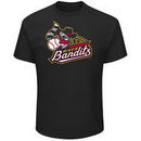 Quad Cities River Bandits Majestic Baseball T-Shirt - Black