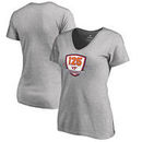 Virginia Tech Hokies Fanatics Branded Women's 125 Years V-Neck T-Shirt - Heathered Gray