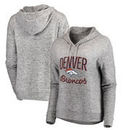 Denver Broncos NFL Pro Line by Fanatics Branded Women's Cozy Steadfast Pullover Hoodie – Heathered Gray