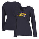 San Diego Padres Fanatics Branded Women's Frontsweep Plus Size Long Sleeve T-Shirt - Navy