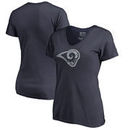 Los Angeles Rams NFL Pro Line by Fanatics Branded Women's Static Logo V-Neck Plus Size T-Shirt - Navy