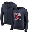 Boston Red Sox Fanatics Branded Women's Cozy Steadfast Tri-Blend Pullover Hoodie - Navy