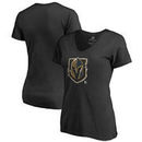 Vegas Golden Knights Fanatics Branded Women's Splatter Logo V-Neck T-Shirt - Black