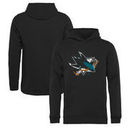 San Jose Sharks Fanatics Branded Youth Splatter Logo Pullover Hoodie - Black