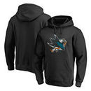 San Jose Sharks Fanatics Branded Splatter Logo Big and Tall Pullover Hoodie - Black