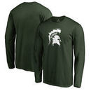 Michigan State Spartans Fanatics Branded Splatter Logo Long Sleeve T-Shirt - Green