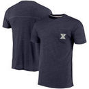 Xavier Musketeers Quarterback Pocket Tri-Blend T-Shirt - Heathered Navy