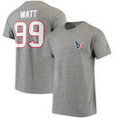 J.J. Watt Houston Texans NFL Pro Line by Fanatics Branded Distressed Icon Tri-Blend Player Name & Number T-Shirt – Gray