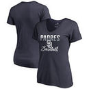 San Diego Padres Fanatics Branded Women's Free Line Plus Size V-Neck T-Shirt - Navy