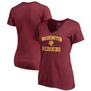 Washington Redskins NFL Pro Line by Fanatics Branded Women's Vintage Collection Victory Arch V-Neck T-Shirt - Garnet