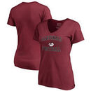 Arizona Cardinals NFL Pro Line by Fanatics Branded Women's Vintage Collection Victory Arch Plus Size V-Neck T-Shirt - Garnet