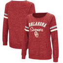 Oklahoma Sooners Colosseum Stormin The Castle Raw Edge Crewneck Sweatshirt - Heathered Crimson