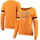 Tennessee Volunteers Colosseum Stormin The Castle Raw Edge Crewneck Sweatshirt - Heathered Tennessee Orange