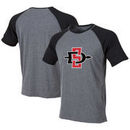 San Diego State Aztecs Raglan T-Shirt - Charcoal