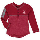 Alabama Crimson Tide Colosseum Girls Toddler Wishing Well Henley Long Sleeve T-Shirt - Crimson
