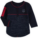UConn Huskies Colosseum Girls Toddler Wishing Well Henley Long Sleeve T-Shirt - Navy