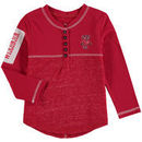 Wisconsin Badgers Colosseum Girls Toddler Wishing Well Henley Long Sleeve T-Shirt - Red