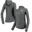 UCLA Bruins Colosseum Women's Capo Ferro Windshirt Quarter-Zip Pullover Hoodie - Heathered Charcoal