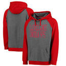 Cleveland Indians Fanatics Branded Straight Out Two-Tone Pullover Hoodie – Gray/Red