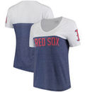 Boston Red Sox Women's Colorblock Sublimated V-Neck T-Shirt - Navy