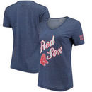 Boston Red Sox Women's Wordmark V-Neck T-Shirt - Navy