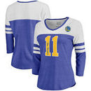 Klay Thompson Golden State Warriors Fanatics Branded Women's Starstruck Name & Number Tri-Blend 3/4-Sleeve Raglan V-Neck T-Shirt