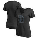 San Diego Padres Fanatics Branded Women's Taylor Plus Size V-Neck T-Shirt - Black
