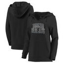 Toronto Blue Jays Let Loose by RNL Women's Eligible V-Neck Pullover Hoodie - Black
