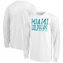 Miami Dolphins NFL Pro Line by Fanatics Branded Youth Showtime Wide Arch Long Sleeve T-Shirt - White