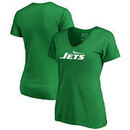 New York Jets NFL Pro Line by Fanatics Branded Women's Vintage Team Lockup V-Neck T-Shirt - Kelly Green