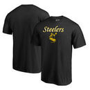Pittsburgh Steelers NFL Pro Line by Fanatics Branded Vintage Team Lockup Big & Tall T-Shirt - Black