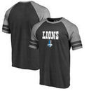 Detroit Lions NFL Pro Line by Fanatics Branded Vintage Team Lockup Raglan Tri-Blend T-Shirt - Black