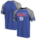 New York Giants NFL Pro Line by Fanatics Branded Vintage Team Lockup Raglan Tri-Blend T-Shirt - Royal