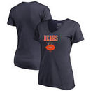 Chicago Bears NFL Pro Line by Fanatics Branded Women's Vintage Team Lockup Plus Size V-Neck T-Shirt - Navy