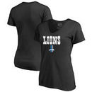 Detroit Lions NFL Pro Line by Fanatics Branded Women's Vintage Team Lockup Plus Size V-Neck T-Shirt - Black