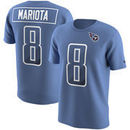 Marcus Mariota Tennessee Titans Nike Prism Name & Number T-Shirt - Light Blue