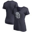 San Diego Padres Fanatics Branded Women's Static Logo V-Neck T-Shirt - Navy