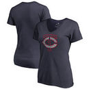 Minnesota Twins Fanatics Branded Women's Static Logo V-Neck Plus Size T-Shirt - Navy