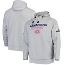 Montreal Canadiens adidas Authentic Ice NHL 100 Team Issue Fleece Pullover Hoodie - Stone