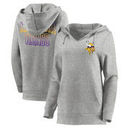 Minnesota Vikings Let Loose by RNL Women's Team Logo Fleece Tri-Blend Pullover Hoodie - Ash