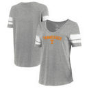 Tennessee Volunteers Let Loose by RNL Women's Sleeve Stripe T-Shirt - Heathered Gray
