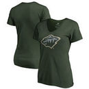 Minnesota Wild Fanatics Branded Women's Static Logo V-Neck T-Shirt - Green