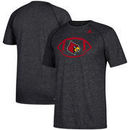 Louisville Cardinals adidas Sideline Pigskin Ultimate T-Shirt – Heathered Black