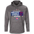 Chicago Cubs Majestic 2017 Postseason Authentic Collection Ultra Streak Fleece Pullover Hoodie – Gray