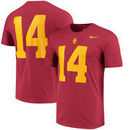 #14 USC Trojans Nike Number T-Shirt - Cardinal