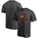 Chicago Blackhawks Fanatics Branded Victory Arch T-Shirt - Heathered Gray