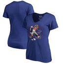David Tyree New York Giants NFL Pro Line by Fanatics Branded Women's Helmet Catch V-Neck T-Shirt - Royal