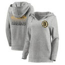 Boston Bruins Let Loose by RNL Women's Team Logo Fleece Tri-Blend Pullover Hoodie - Ash