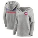 Montreal Canadiens Let Loose by RNL Women's Team Logo Fleece Tri-Blend Pullover Hoodie - Ash