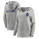 Toronto Maple Leafs Let Loose by RNL Women's Team Logo Fleece Tri-Blend Pullover Hoodie - Ash